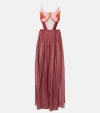 Nensi Dojaka Dahlia Silk Open-back Bustier Gown In Pink