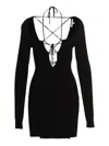 Nensi Dojaka Keyhole Front-split Knitted Mini Dress