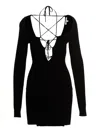 Nensi Dojaka Keyhole Front-split Knitted Mini Dress