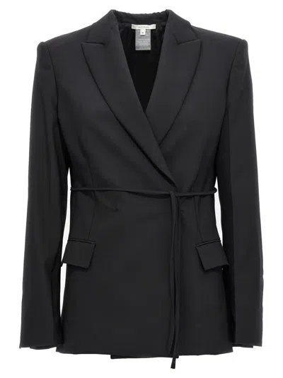 NENSI DOJAKA DOUBLE BREAST DRAWSTRING BLAZER JACKET