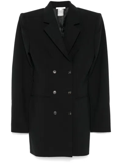 Nensi Dojaka Double-breasted Blazer In Black
