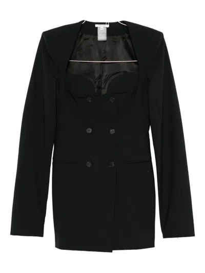 Nensi Dojaka Double-breasted Mini Dress In Black