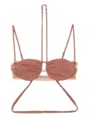 Nensi Dojaka Draped Bikini Top In Neutral