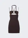 Nensi Dojaka Draped Double Bra Mini Dress In Multi