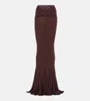 Nensi Dojaka Draped Maxi Skirt In Brown