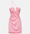 Nensi Dojaka Draped One-shoulder Minidress In Blossom