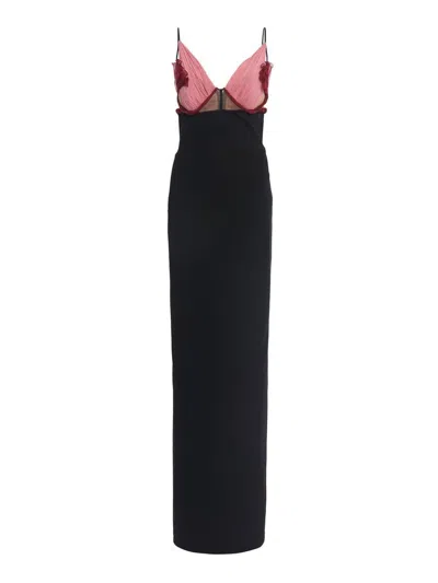 Nensi Dojaka Evie Petal Dress In Black