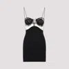 Nensi Dojaka Black Stretch Viscose Jersey Minidress