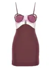 Nensi Dojaka 'explosive Flower Bra' Dress In Burgundy
