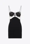 Nensi Dojaka Black Stretch Viscose Jersey Minidress In Black