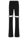 Nensi Dojaka Flared Laced Leggings In Black