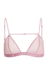 Nensi Dojaka For Calvin Klein Mesh Triangle Bra In Pink