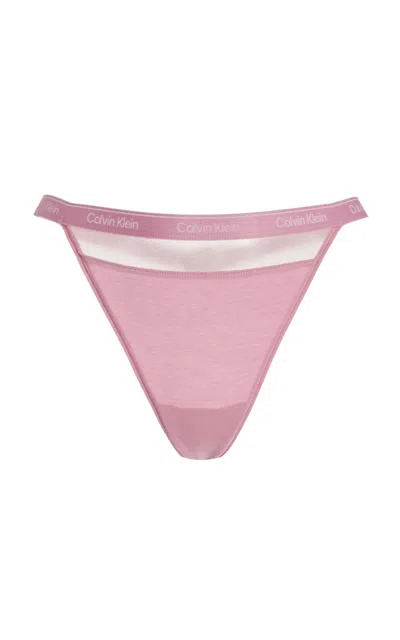 Nensi Dojaka For Calvin Klein Modal-cashmere Thong In Pink