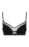 Nensi Dojaka For Calvin Klein Modern Modal-cashmere Bralette In Black
