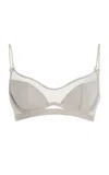 Nensi Dojaka For Calvin Klein Modern Modal-cashmere Bralette In Grey