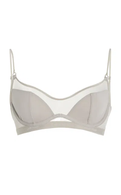 Nensi Dojaka For Calvin Klein Modern Modal-cashmere Bralette In Grey