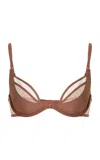 Nensi Dojaka For Calvin Klein Plunge Bra In Brown