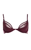 Nensi Dojaka For Calvin Klein Plunge Bra In Burgundy
