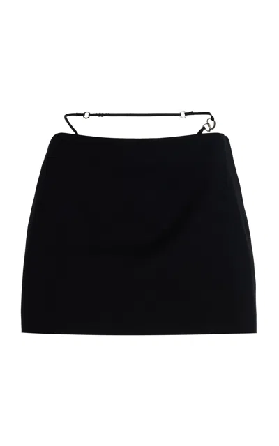 Nensi Dojaka For Calvin Klein Wool Micro-mini Skirt In Black