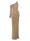 Nensi Dojaka Frill-detail Asymmetric Maxi Dress