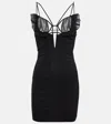 Nensi Dojaka Frill-trimmed Minidress In Black