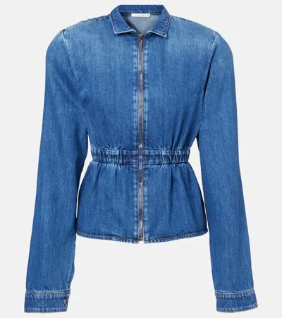 NENSI DOJAKA GATHERED DENIM JACKET
