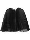 Nensi Dojaka Pleated Cape In Black