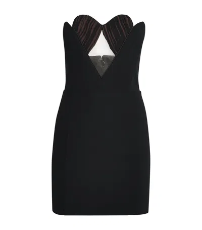 Nensi Dojaka Heart Cup Mini Dress In Black