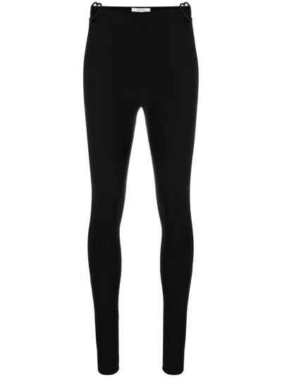 Nensi Dojaka Heart-cut Out High-waisted Leggings In Black