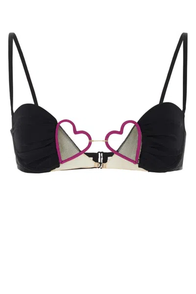 NENSI DOJAKA HEART PADDED SILK BLEND BRA