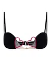 Nensi Dojaka Heart Bra In Black