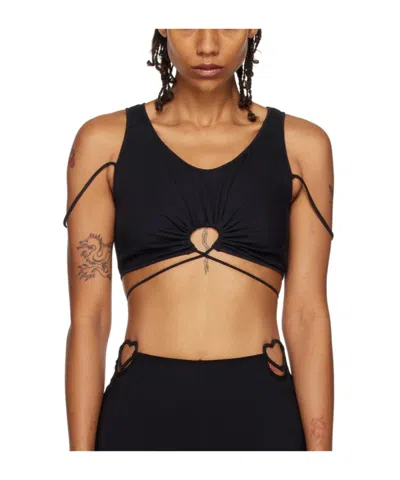 Nensi Dojaka Hollow Vest In Black