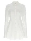 Nensi Dojaka Cotton Corseted Longline Shirt In White