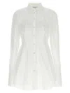 Nensi Dojaka Cotton Corseted Longline Shirt In White