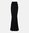 Nensi Dojaka V-waist Flared Jersey Maxi Skirt In Black