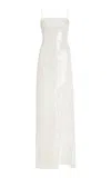 Nensi Dojaka Kendall Sequined Maxi Dress In White