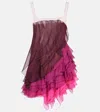 Nensi Dojaka Silk-trim Kiera Mini Dress In Pink