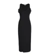 Nensi Dojaka Petal-detailed Midi Tank Dress In Black