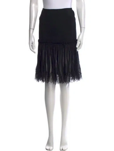 Pre-owned Nensi Dojaka Lace Pattern Mini Skirt In Black