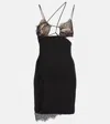 Nensi Dojaka Lace-trimmed Minidress In Black