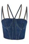 Nensi Dojaka Double Straps Corset With Exposed Stitching