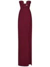 Nensi Dojaka Cut-out Side-slit Maxi Dress In Burgundy