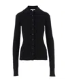 Nensi Dojaka Straight-point Collar Pleated Top In Black