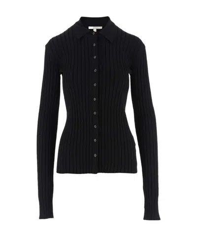 NENSI DOJAKA NENSI DOJAKA RIBBED BUTTON-UP TOP