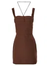 Nensi Dojaka 'maddie' Fitted Silhouette Mini Length Dress In Brown