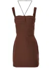 Nensi Dojaka 'maddie' Fitted Silhouette Mini Length Dress In 褐色