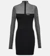 Nensi Dojaka Mesh And Jersey Minidress In Black