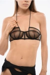 Nensi Dojaka Mesh Balconette Bra In Black