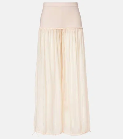 Nensi Dojaka Mid-rise Wide-leg Pants In Sand