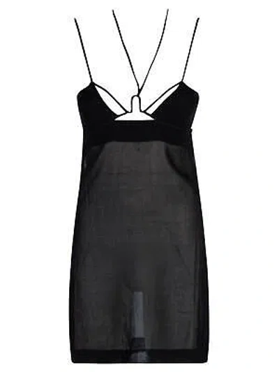 Pre-owned Nensi Dojaka Mini See-through Dress In Black